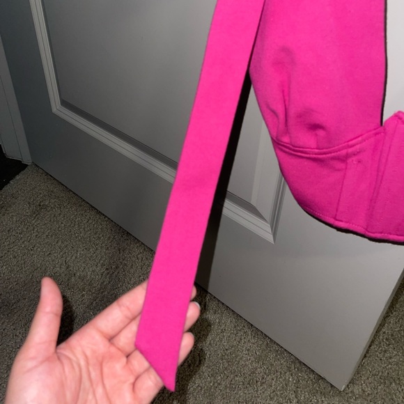 Forever 21 Pink Tie Halter Zip Back Corset Crop - Picture 4 of 6